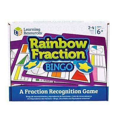 Game Rainbow Fraction Bingo Learning Resources