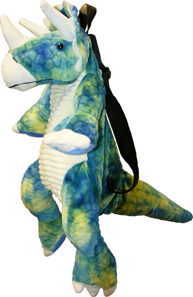 Backpack Triceratops Dinosaur Blue/Green