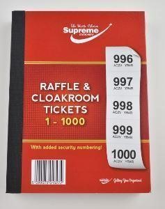 Raffle and cloakroom tickets 1/1000