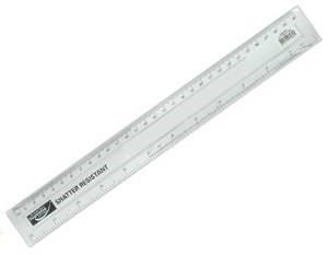 Ruler Plastic 12'' 30cm Shatter Resistant Supreme