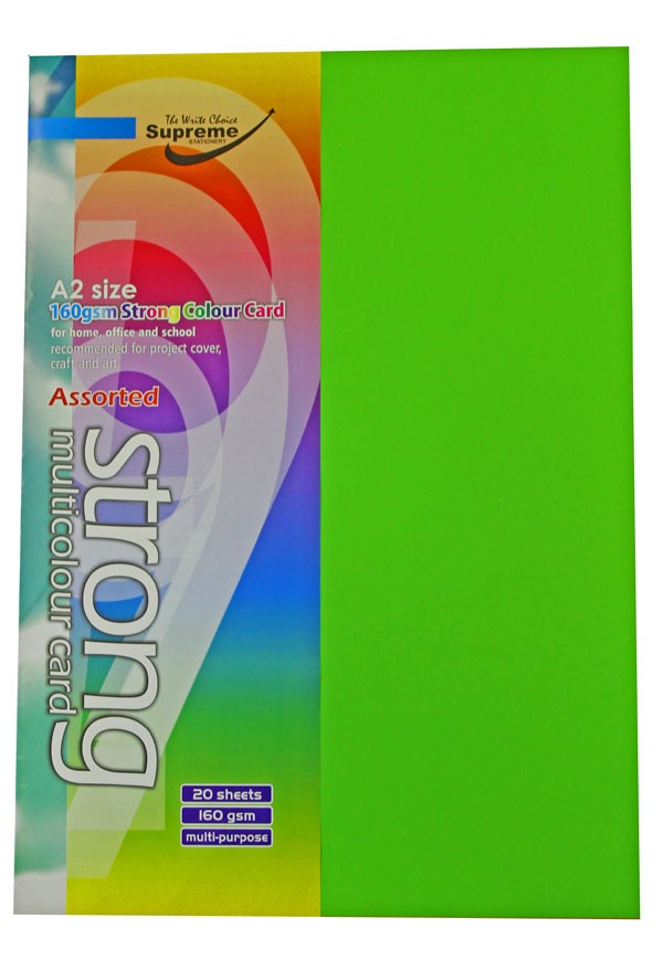 Card A2 Multi Colour SRA2 20PK SU