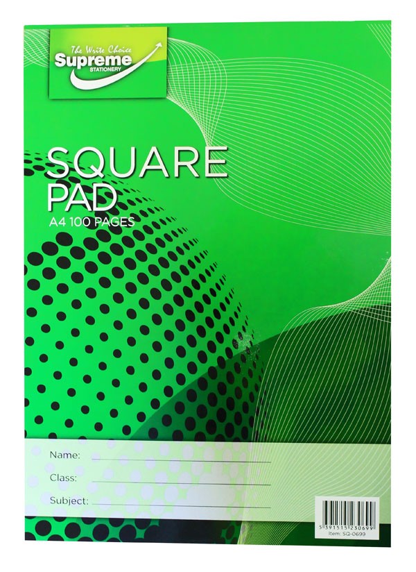 PAD SQUARED A4 100 PG SUPREME