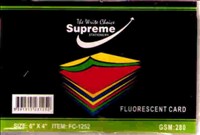 CARD FLUORESCENT 6X4 50 PK SUPREME