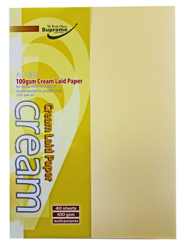 PAPER CREAM A4 100 GSM 50 SHEET SUPREME