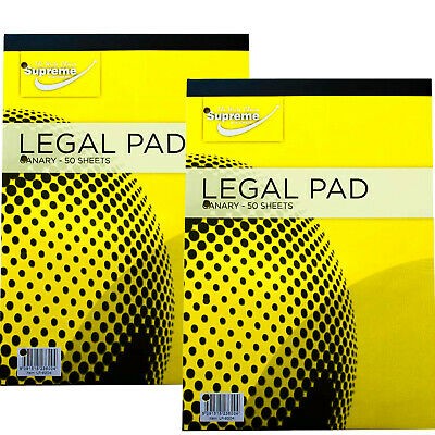 Legal Pad A4 Yellow 50 Sheet Top Bound