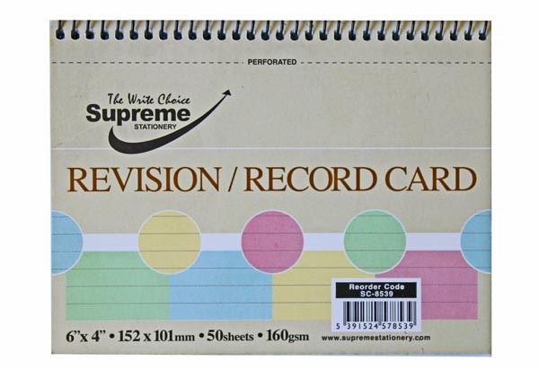 Record Cards 152x101 Spiral SC-8539