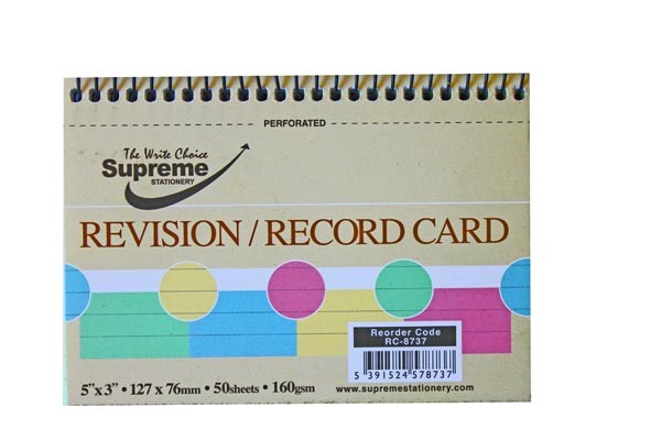 Record Cards 127x76 Spiral RC-8737 Supreme