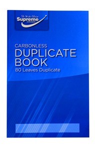 O/S Duplicate Book 8x5 CD-0968 Supreme