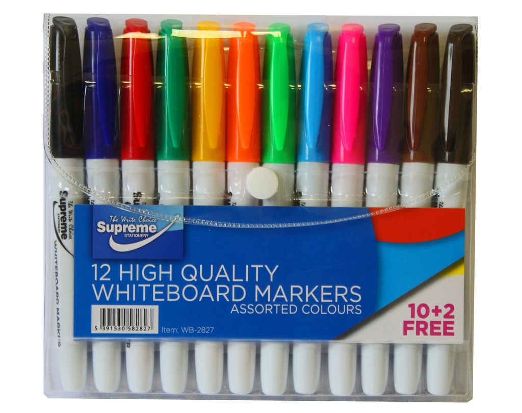 Whiteboard Markers 12pk Slim WB-2827 Supreme