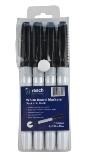 Whiteboard Markers 4 pk Black slim Supreme