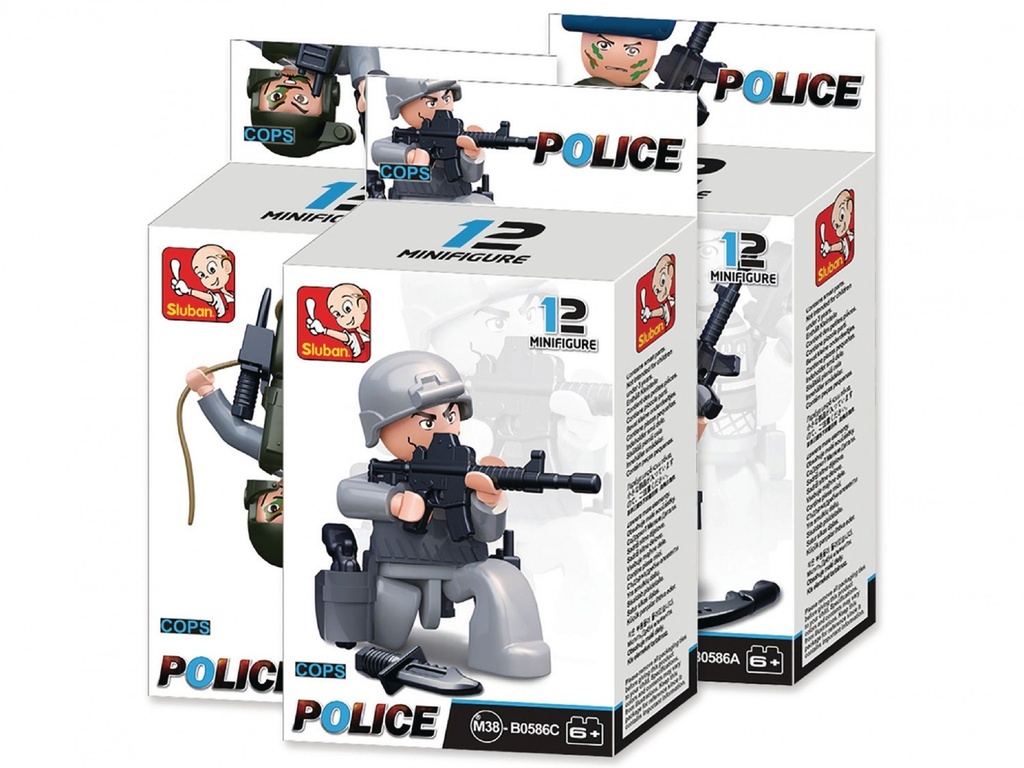 Cops and Robbers Mini Figures Sluban