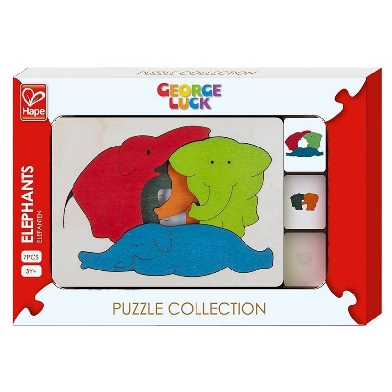 Wooden Puzzle Collection Elephants (Jigsaw)