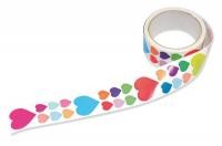 Sticker on roll, 2000 pieces, Hearts Playbox