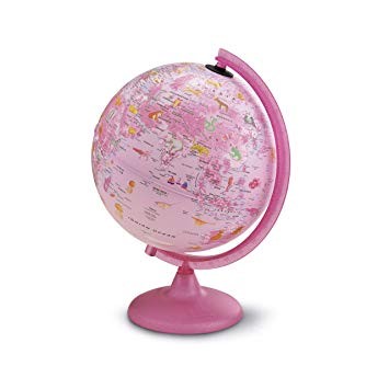 Globe 25cm Pink Zoo