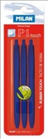 Pen Blue Ball Point 3pk Touch Milan