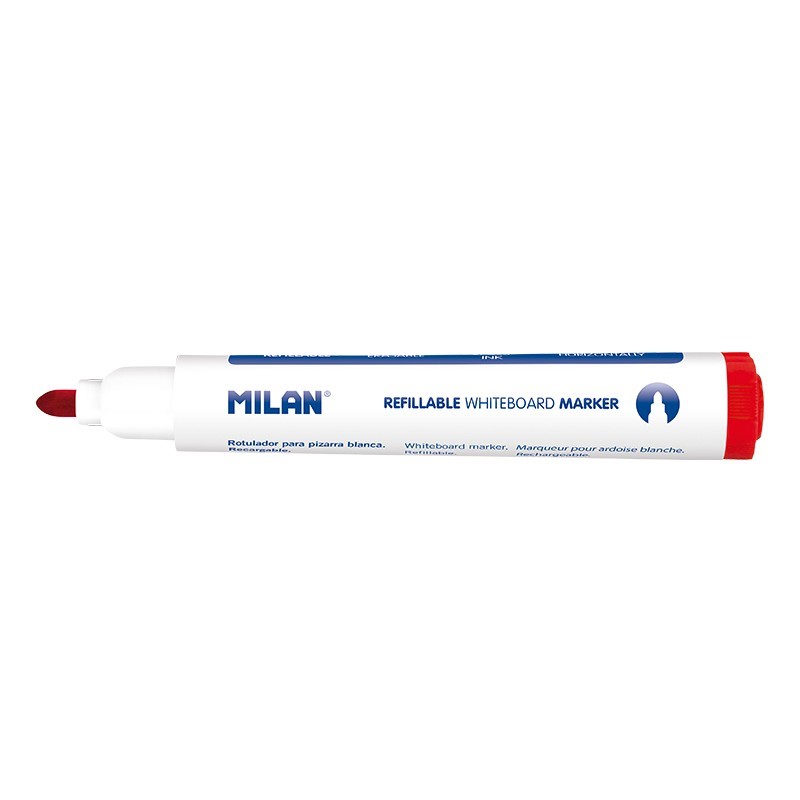 Whiteboard Marker Red Refillable Milan