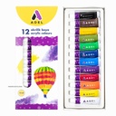 Acrylic Paint Tube 12ml Adel 12 pk