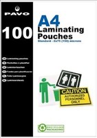 Laminating Pouches A4 150 mic 100pk Pavo