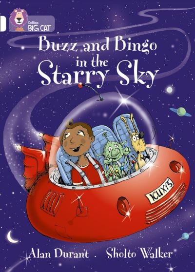 Big Cat White Buzz and Bingo in the Starry Sky