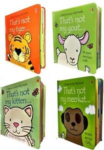 That's Not My Kitten, Goat, Tiger, Meerkat 4 Board Books Set