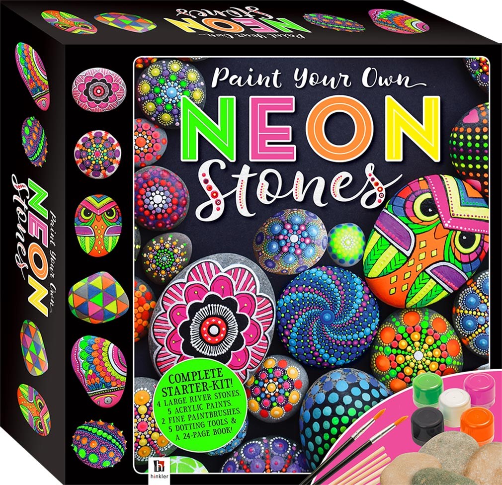 Gift Boxpaint Neon Rock Painting