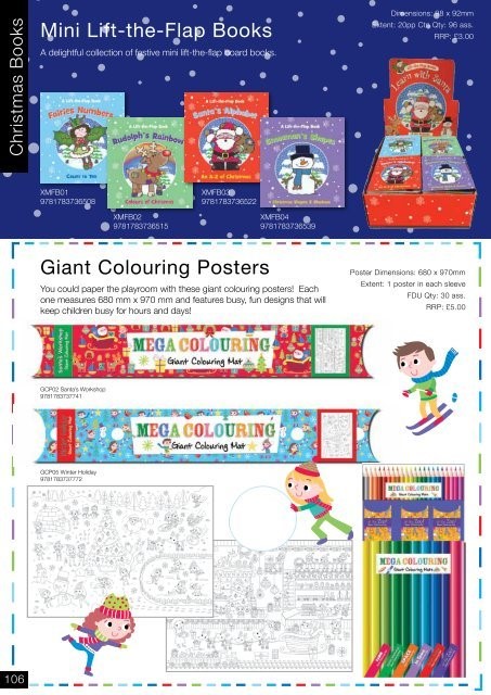 Santa's Workshop Giant Colouring Poster