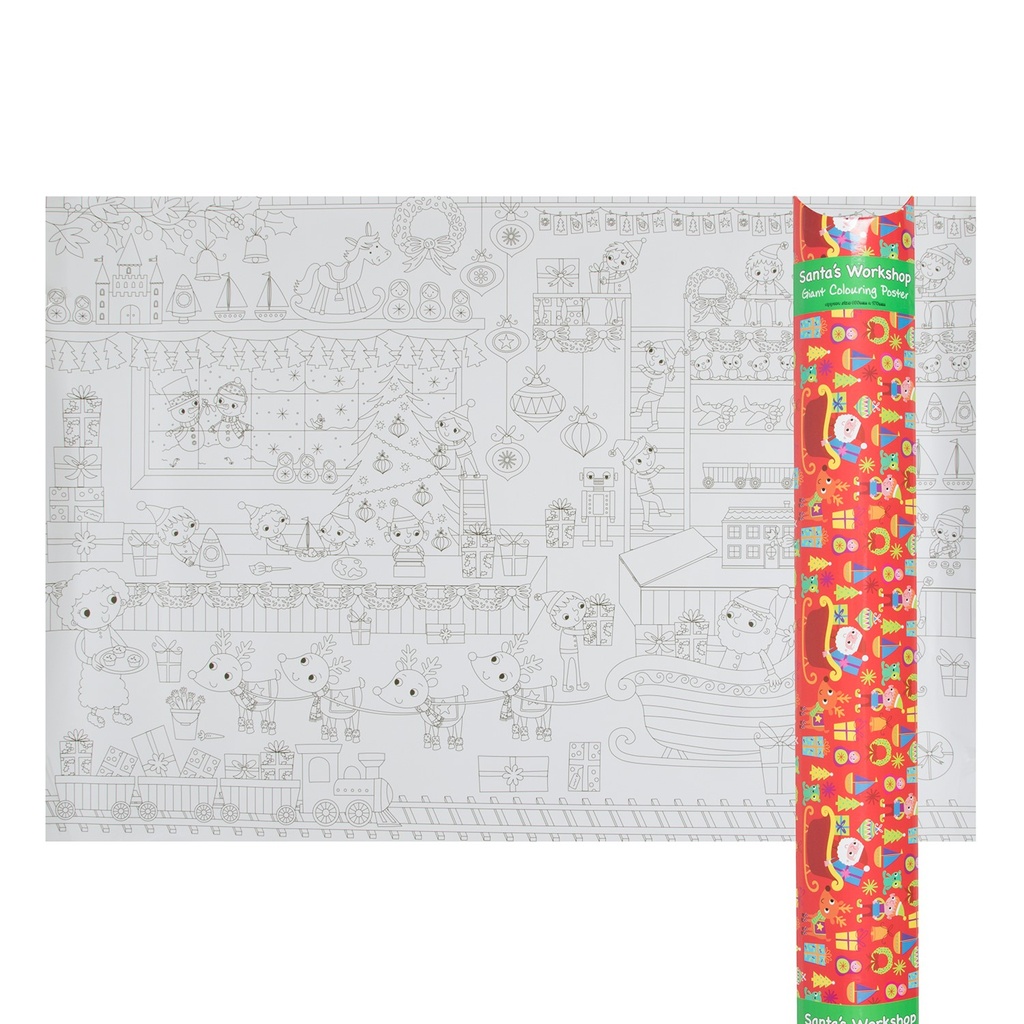 Festive Christmas Giant Colouring Poster