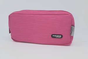 Double Pencil Case Dark Pink