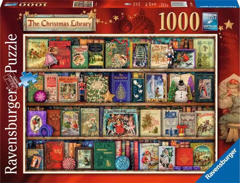 The Christmas Library 1000 Piece Jigsaw Puzzle Game