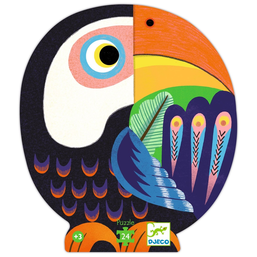 Coco the Toucan 24pcs Silhouette Puzzle by Djeco