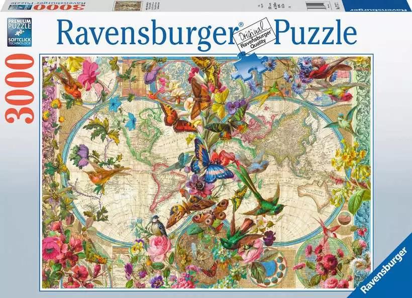 Flora Fauna World Map 3000pc