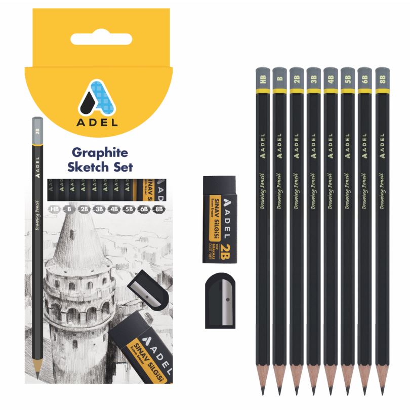 Drawing Set Graphite Adel