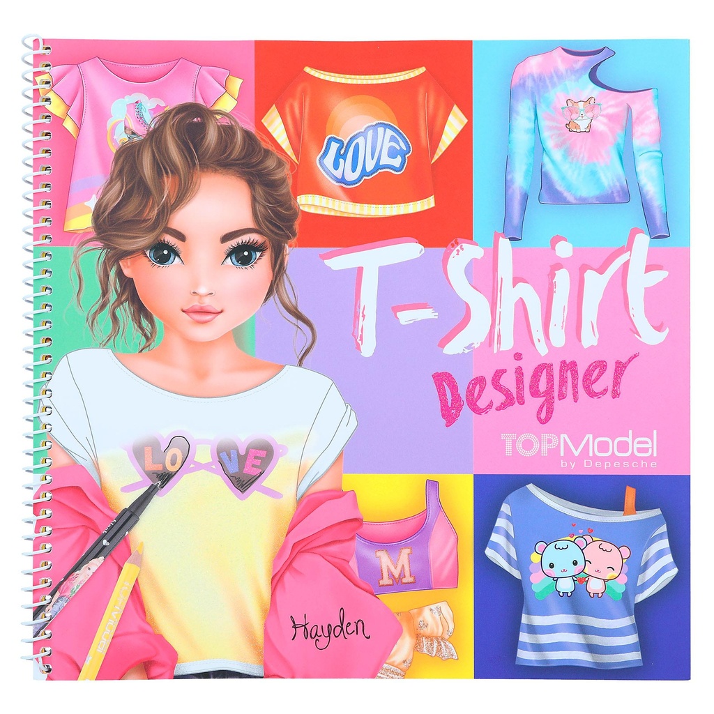 TOPModel T-Shirt Designer Colouring Book