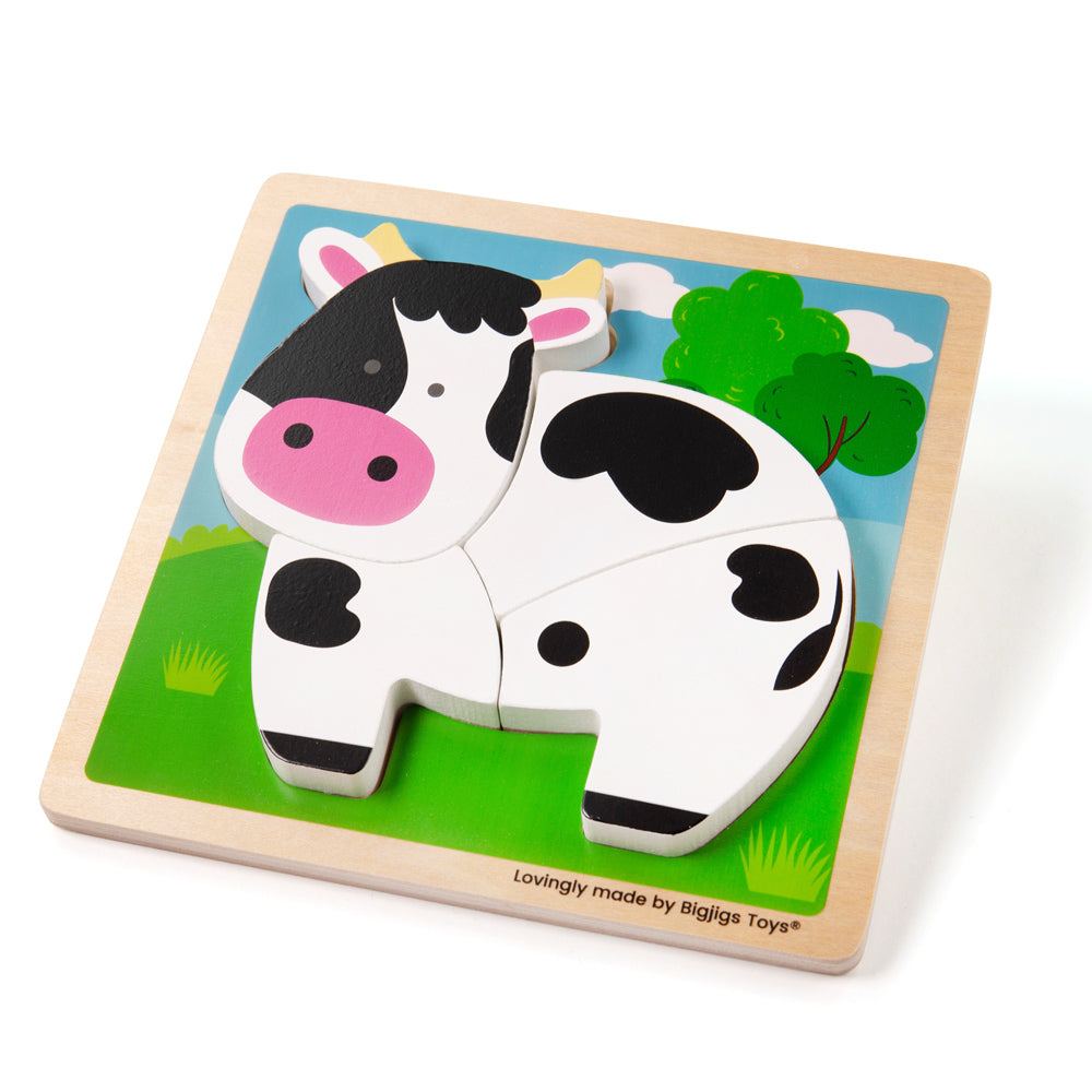 Chunky Lift Out Cow Puzzle