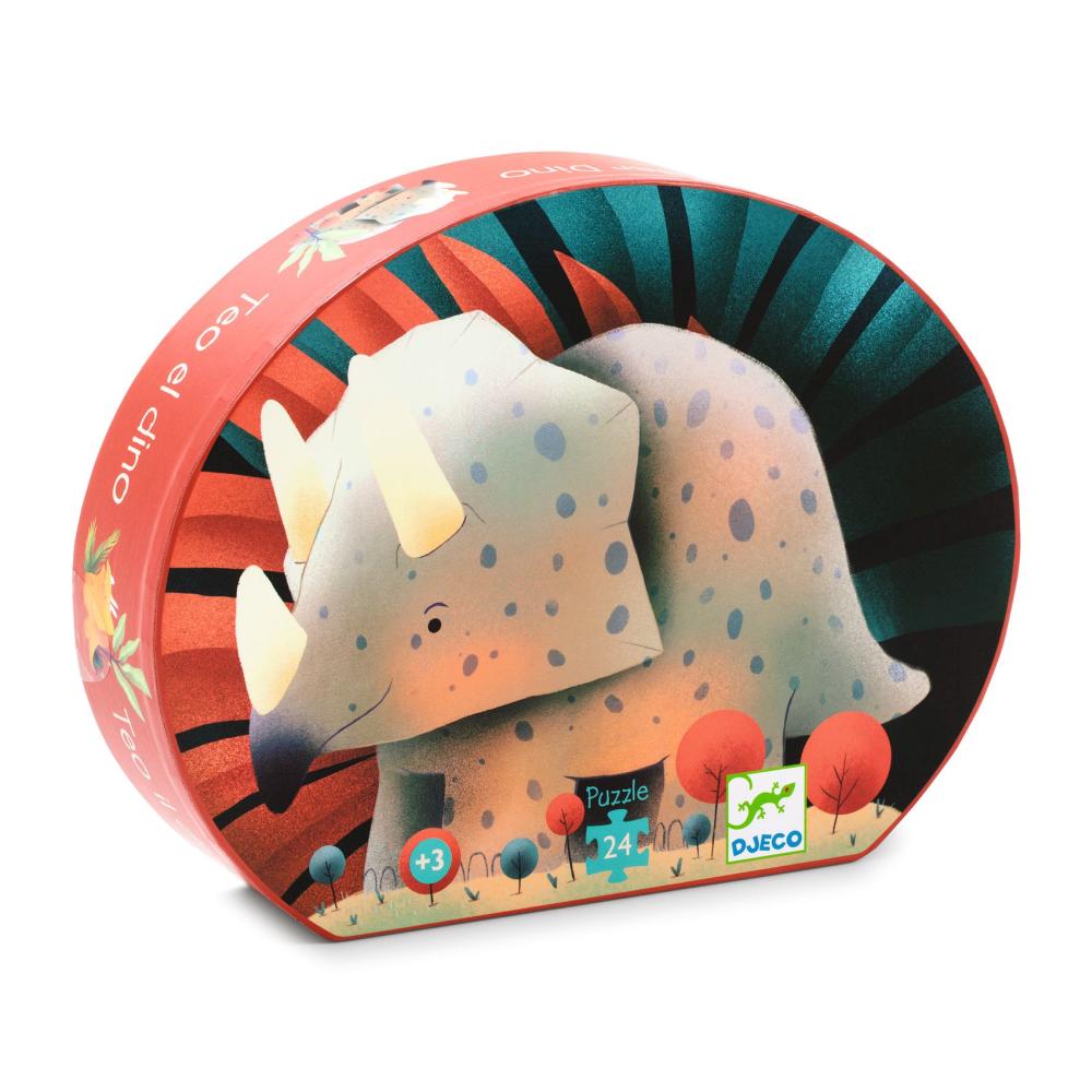 Djeco - Silhouette Puzzles Teo The Dino