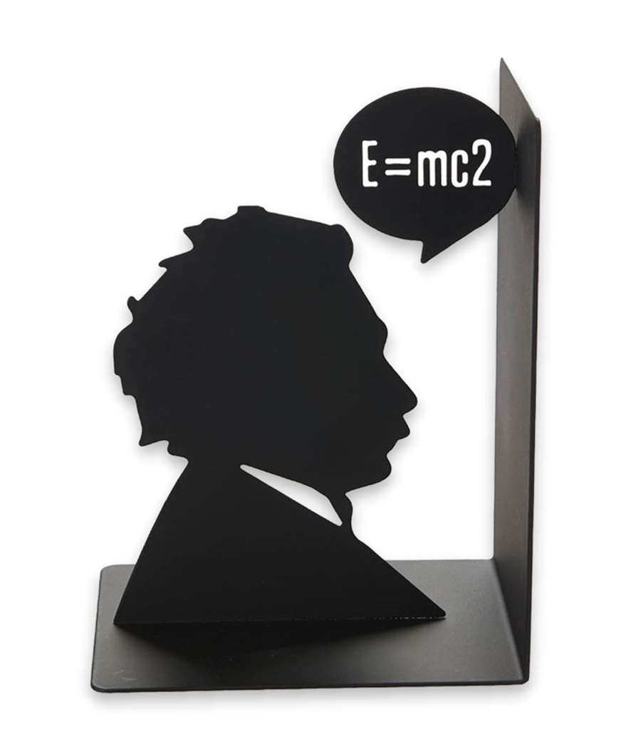 Bookend - Einstein - Black - Metal