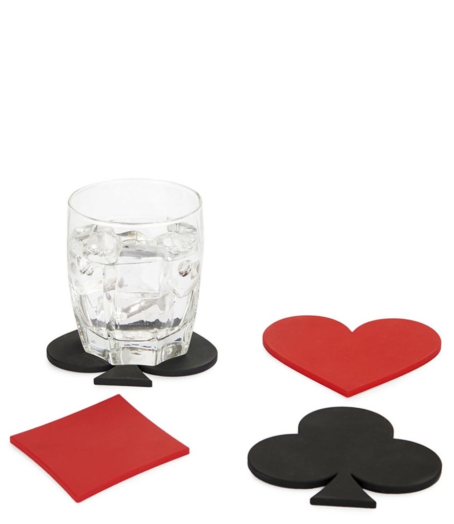 Coasters - Dealer - X4 - Red/Black - Plastic