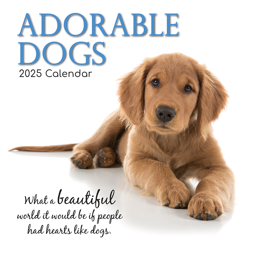 Calendar 2025 Square Wall - Adorable Dogs