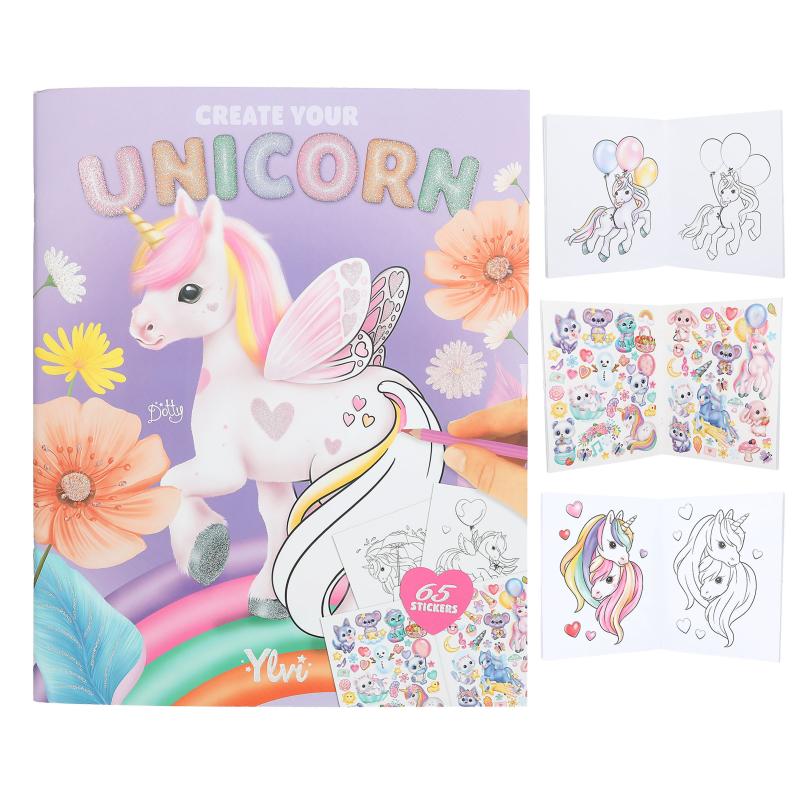 Ylvi Create Your Unicorn Colouring Book