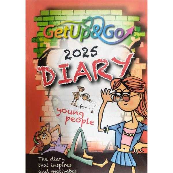 Get Up And Go Young Person’s Diary 2025 – A5 Colourful Diary with Quotes