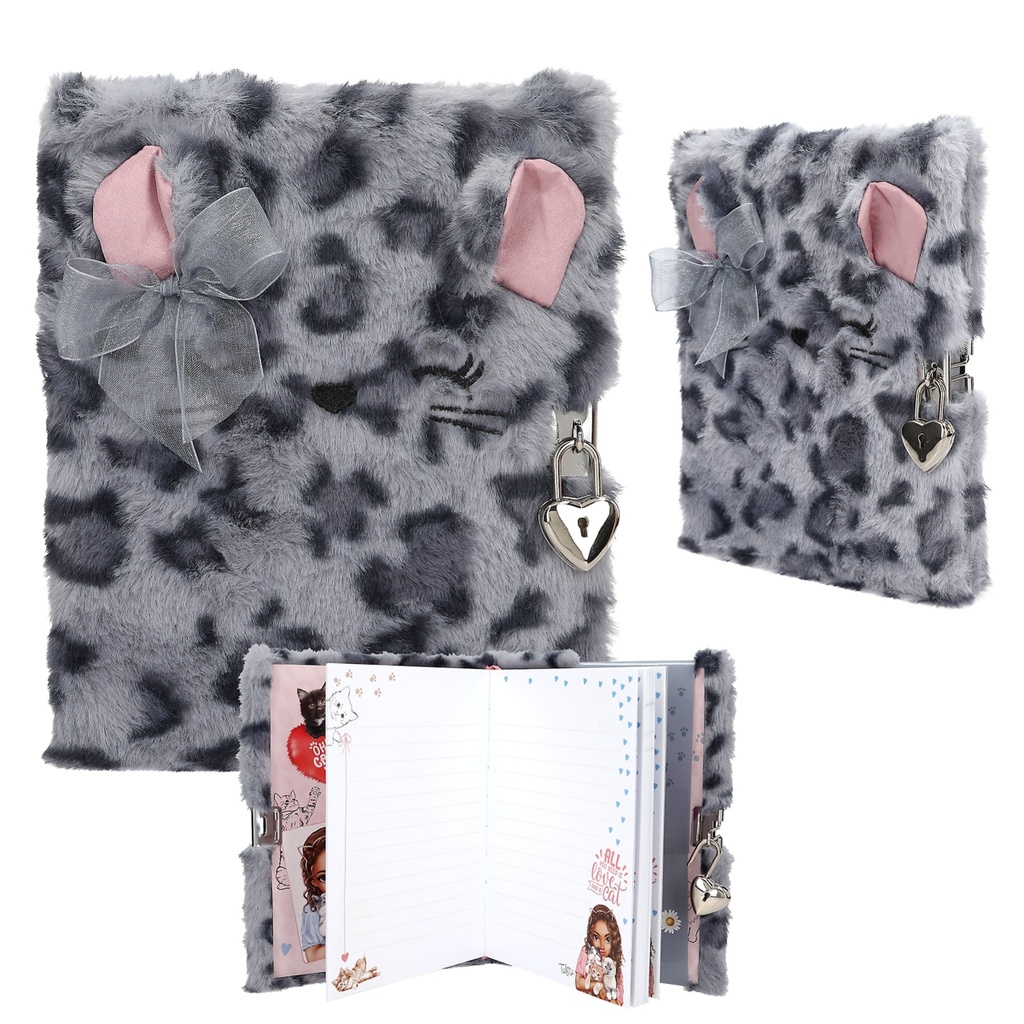 TOPModel COSY CAT Diary With Lock Blue