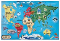 Floor Puzzle World Map 33Pcs Melissa and Doug (Jigsaw)