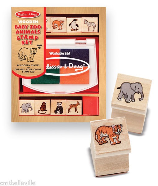 Baby Zoo Animals Stamp Set Melissa and Doug