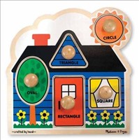 Large Peg Puzzle (First Shapes) (House Shaped) Melissa and Doug (Jigsaw)