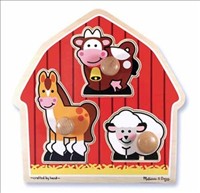 Large Peg Puzzle (Barnyard) Melissa and Doug (Jigsaw)