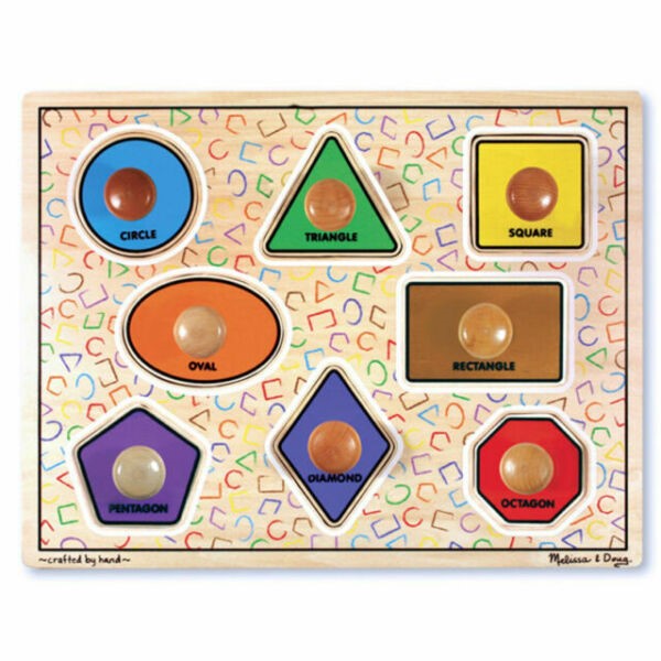 Geometric Shapes Large Peg Puzzle