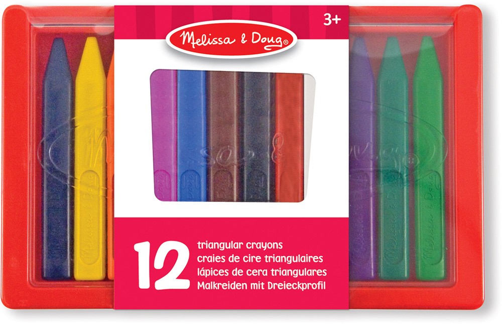 *Triangular Crayons 12Pcs Melissa and Doug