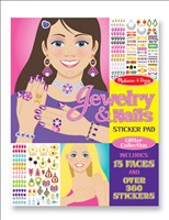 Jewellry And Nails Glitter Sticker Pad Melissa and Doug