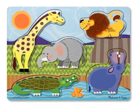 Zoo Animals (Touch and Feel Puzzle) Melissa and Doug (Jigsaw)