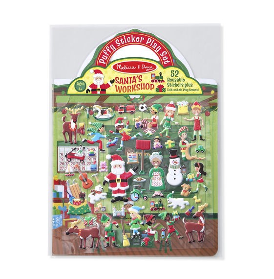 Santa's Workshop Reusable Puffy Stickers Melissa and Doug